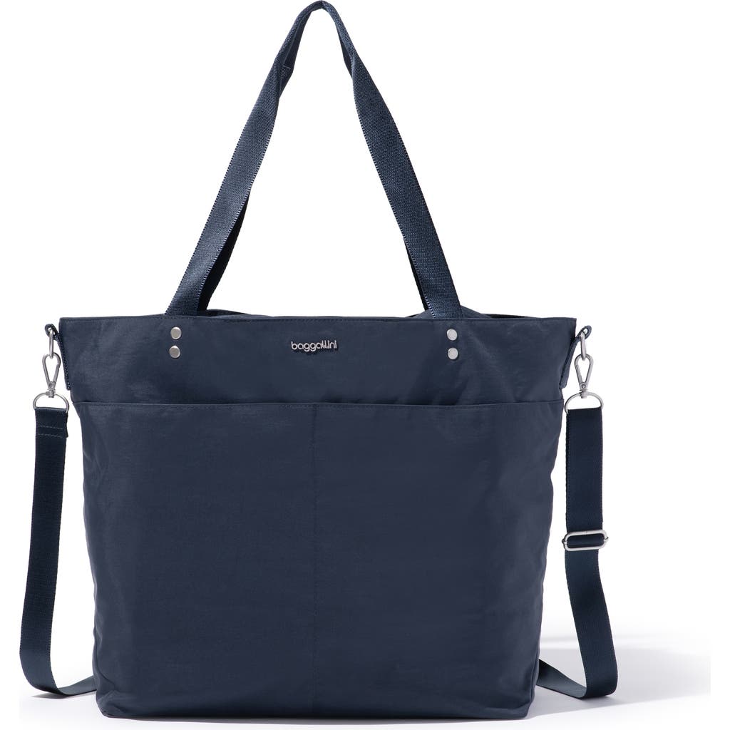 Baggallini Large Carryall Crossbody Tote Bag In French Navy