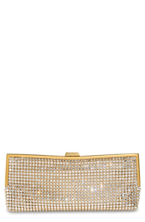 Saint Laurent Crystal Mesh Frame Clutch in Silver Shade at Nordstrom