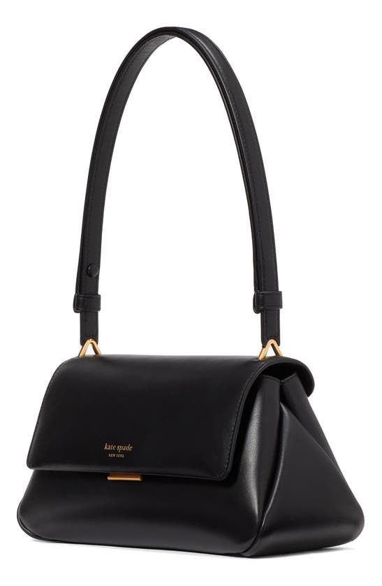 Shop Kate Spade Grace Smooth Leather Convertible Shoulder Bag In Black