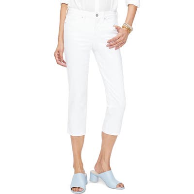 Nydj Side Slit Capri Skinny Jeans, White