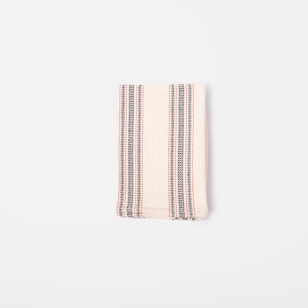 Siafu Home Mistari Striped Tea Towel In Natural