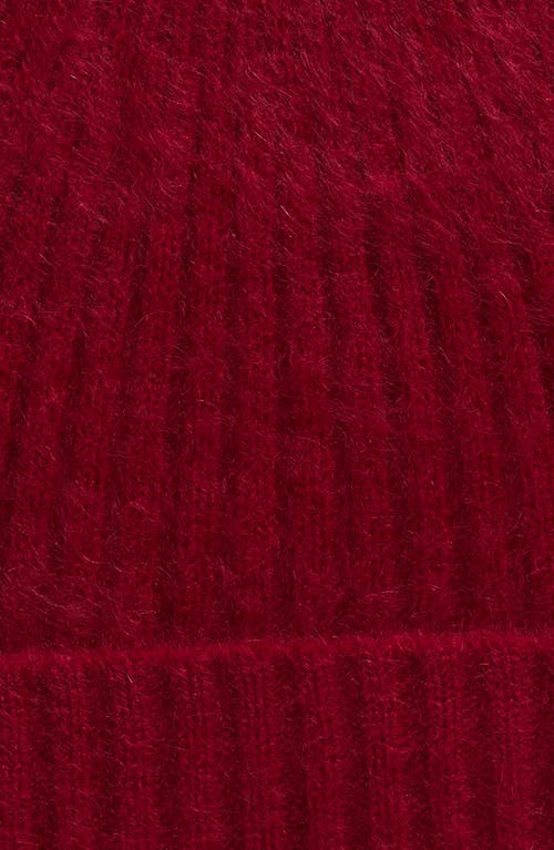 Shop Nordstrom Brushed Cashmere Beanie In Red Rumba