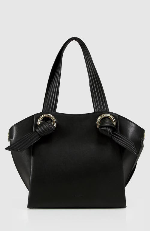 Belle & Bloom Heart Of Gold Leather Shoulder Bag - Black In Black