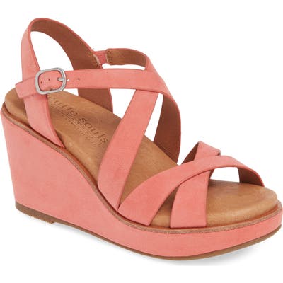 Gentle Souls Signature Judi Platform Wedge Sandal- Coral