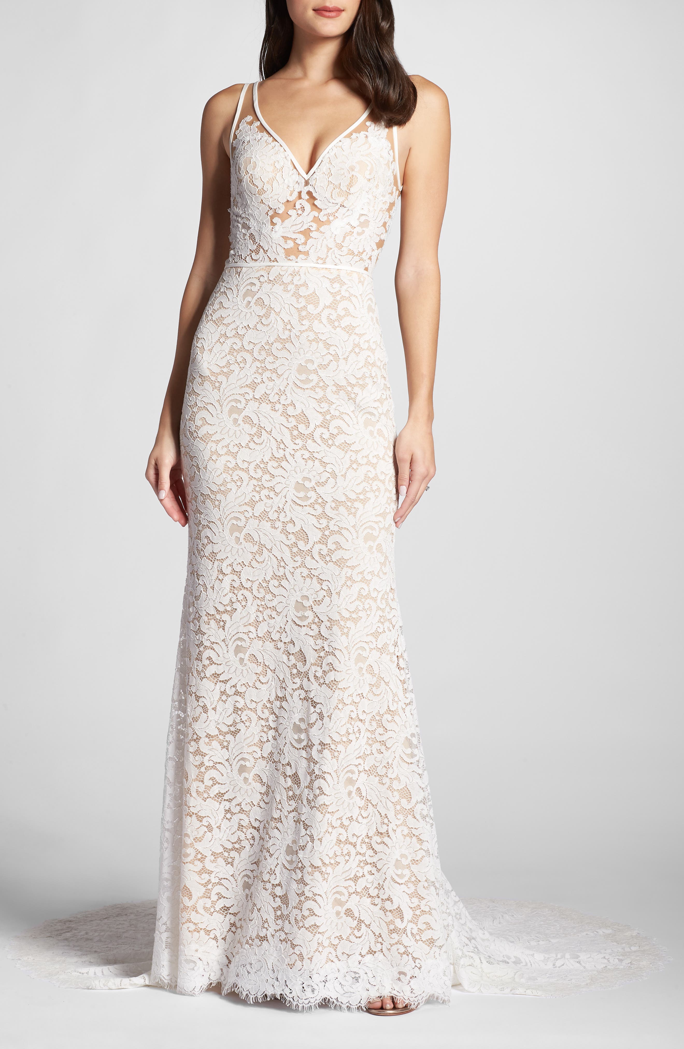 Willowby Derica Lace Gown, Ivory
