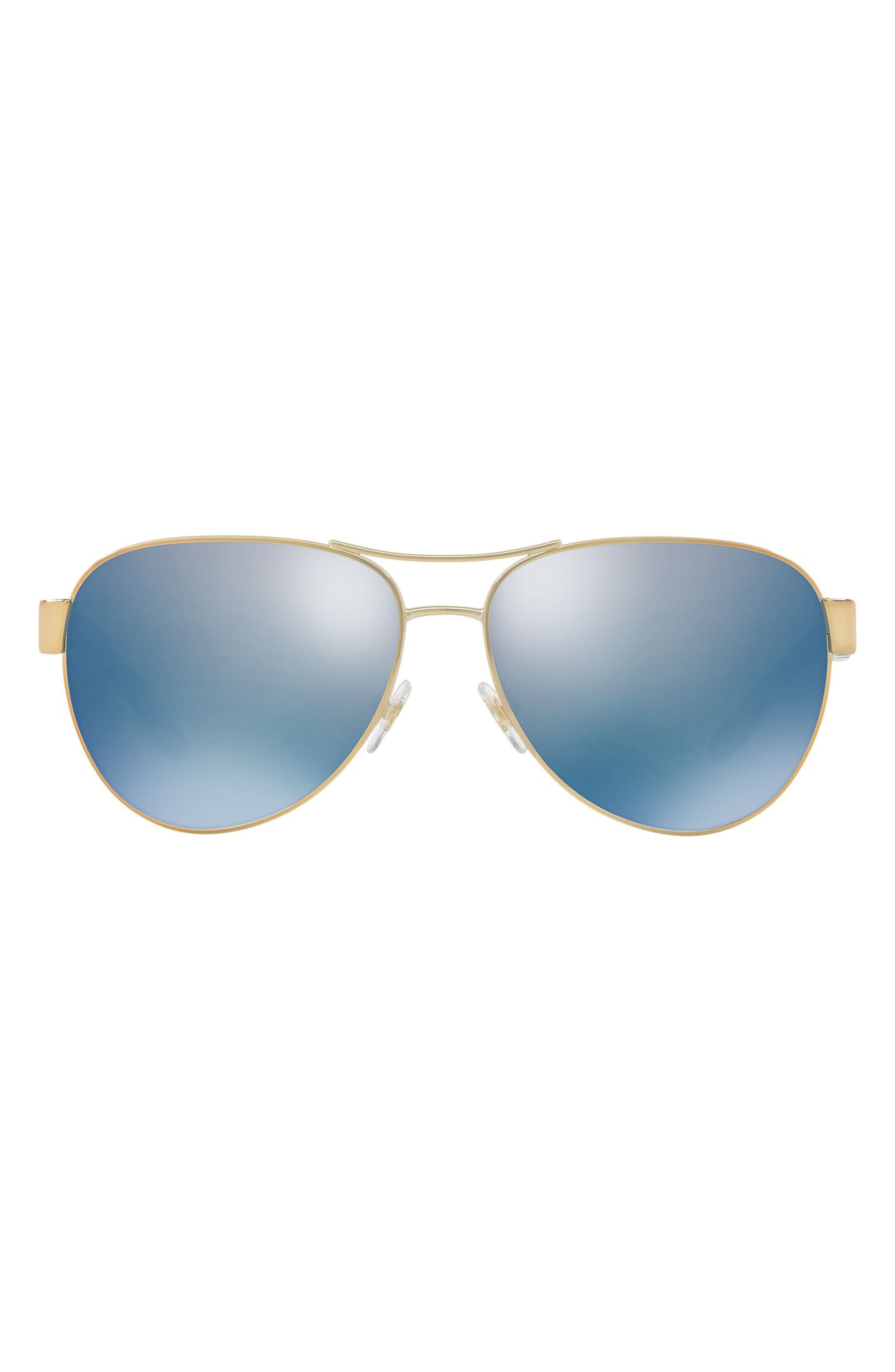 tory burch blue aviator sunglasses