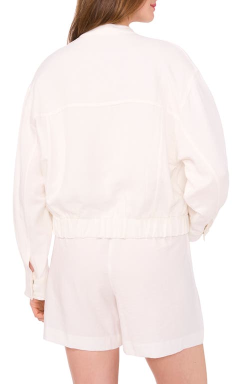 Shop Vince Camuto Slouchy Bomber Jacket In New Ivory