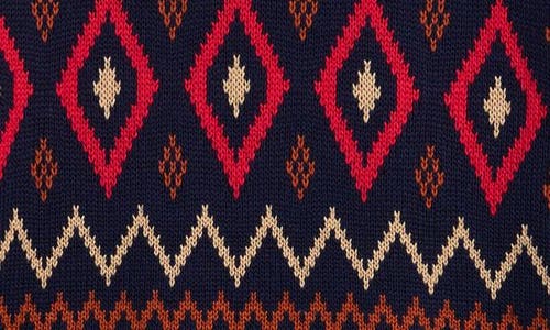 Shop Nordstrom Kids' Fair Isle Cotton Crewneck Sweater In Navy Peacoat Classic Fairisle