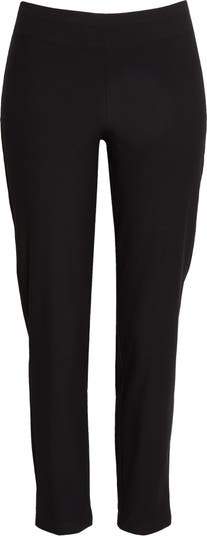Eileen Fisher Petite High-Waist Stretch Crepe Slim Ankle Pants