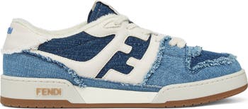 Fendi Match Denim Sneakers in Blue for Men