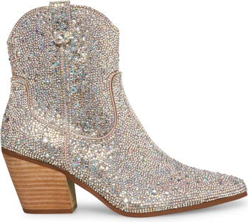 Betsey Johnson Diva Embellished Western Bootie (Women)