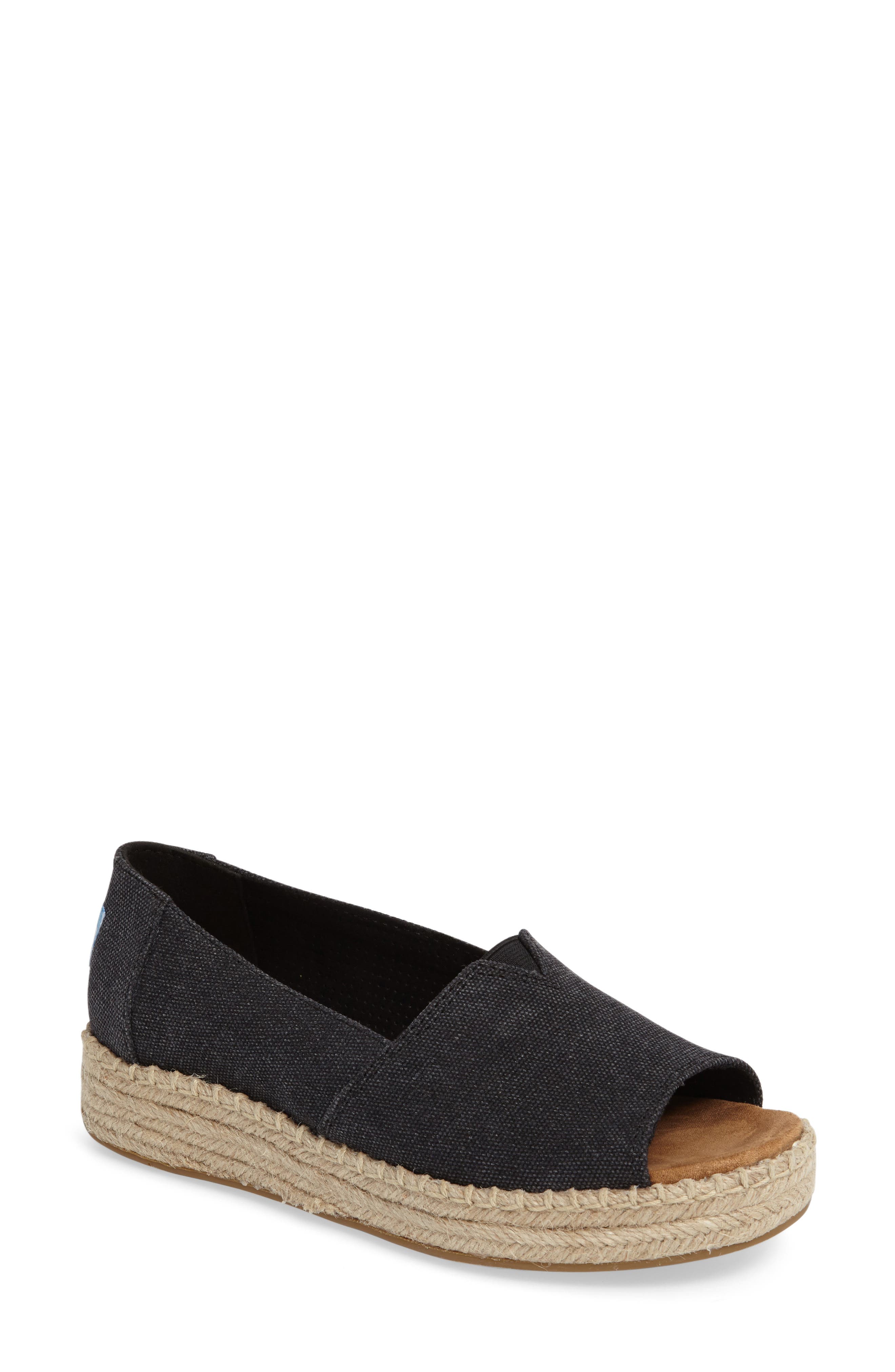 TOMS Open Toe Platform Espadrille (Women) Nordstrom