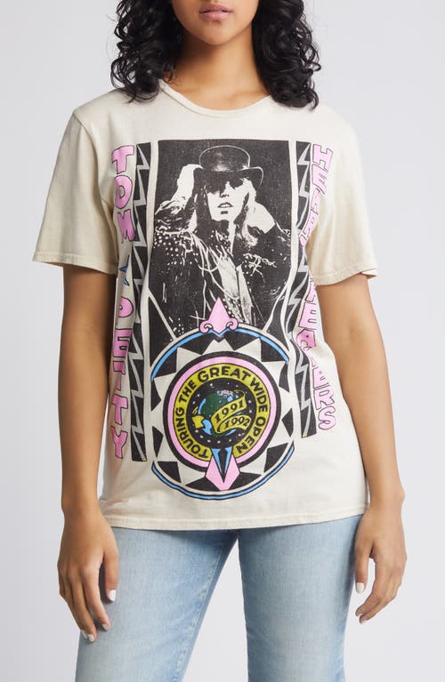 Tom Petty Cotton Graphic T-Shirt in Ivory