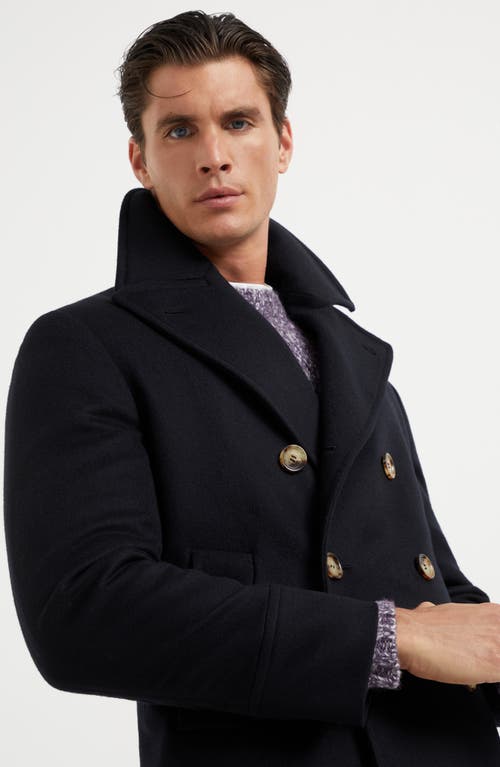 Shop Brunello Cucinelli Beaver Caban Jacket In Black