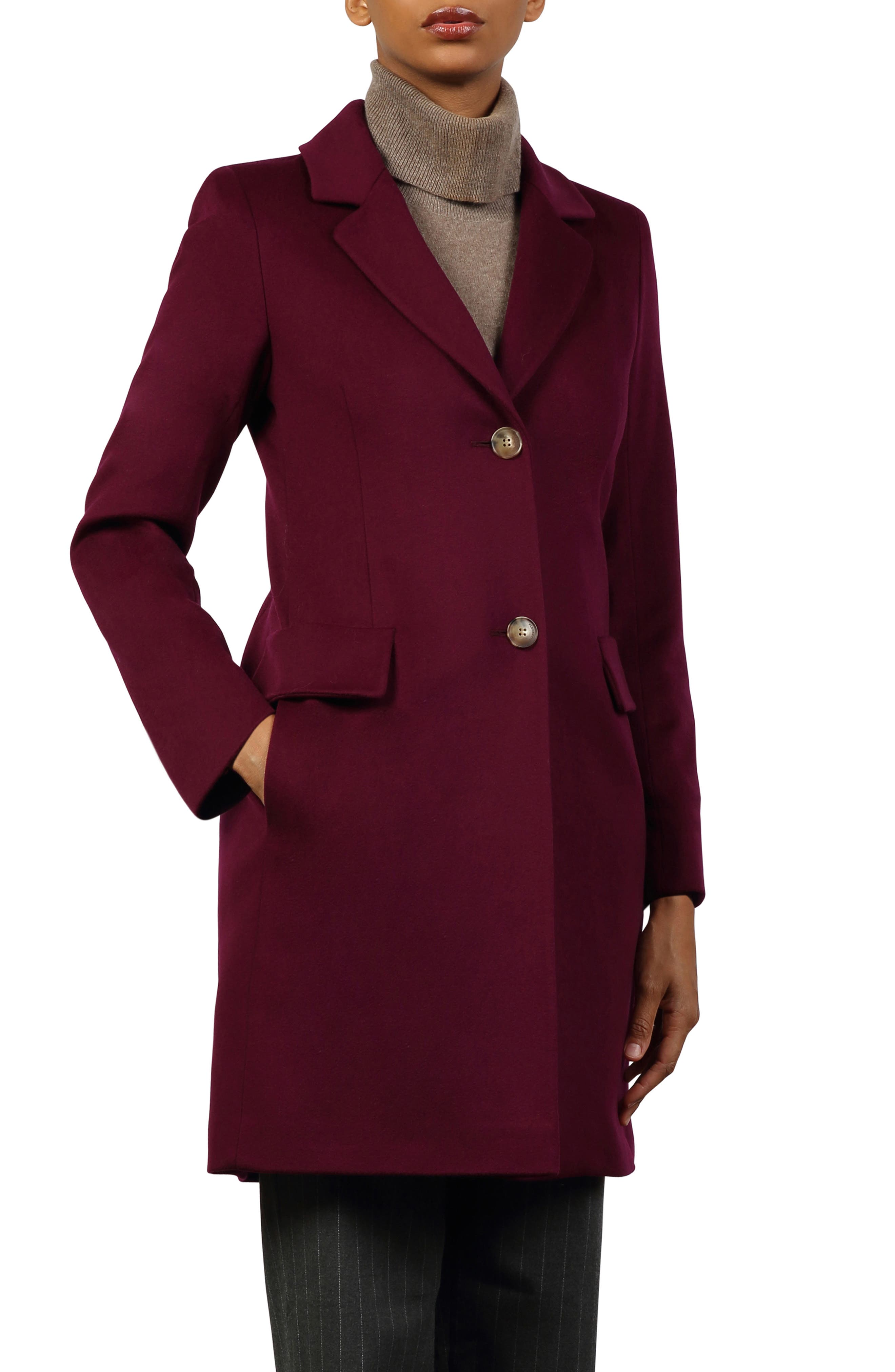petite purple coat
