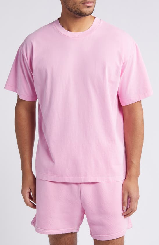 Shop Elwood Core Oversize Organic Cotton Jersey T-shirt In Vintage Pink
