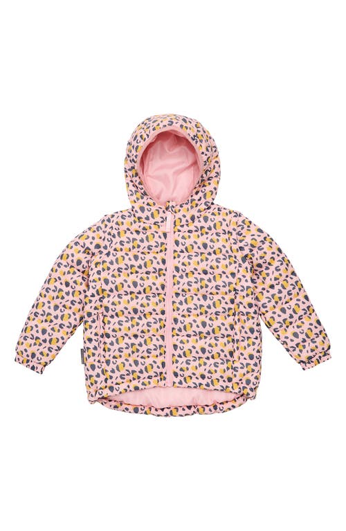 Snapper Rock Kids' Leopard Love Water Repellent 2-in-1 Puffer Jacket Pink at Nordstrom, Y