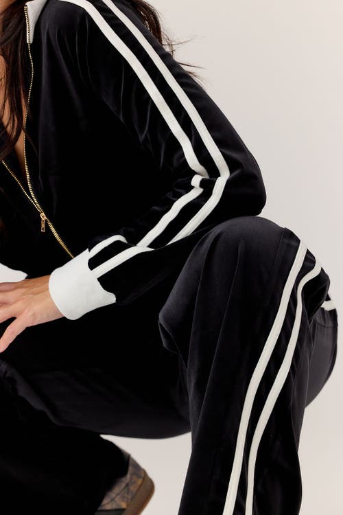 Goldie Byrd Velour Track Pants In Black