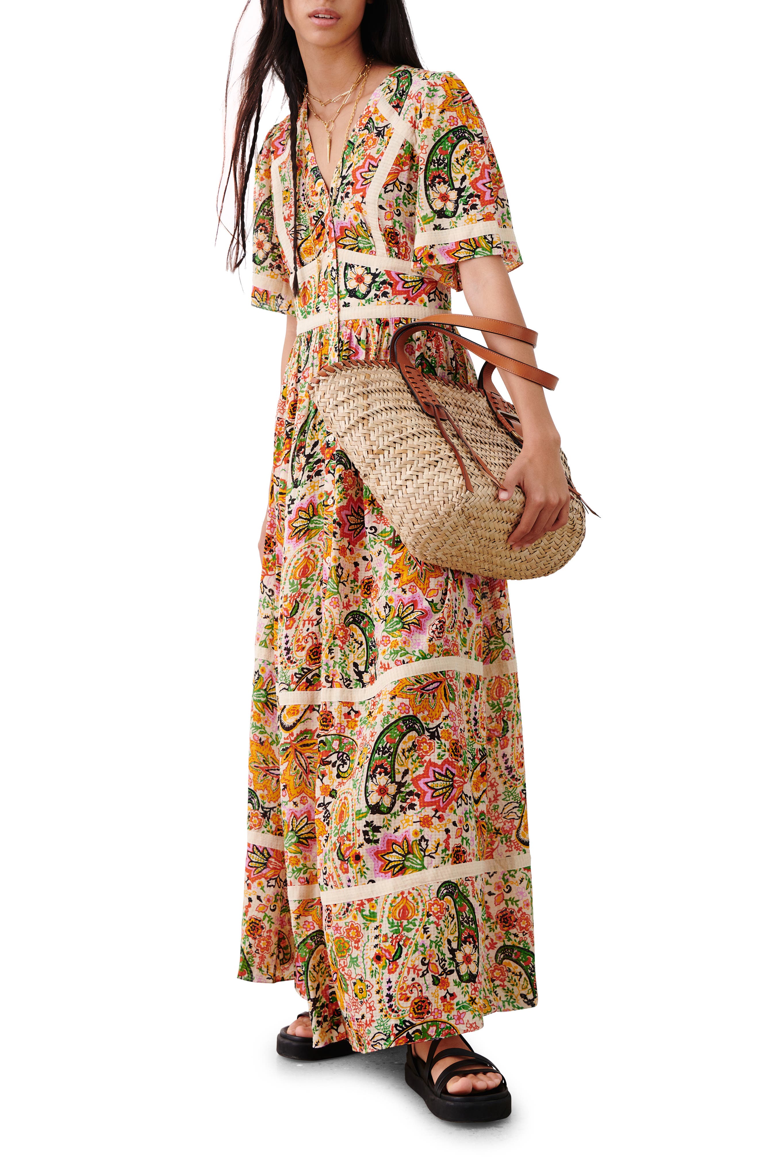 topshop paisley maxi dress