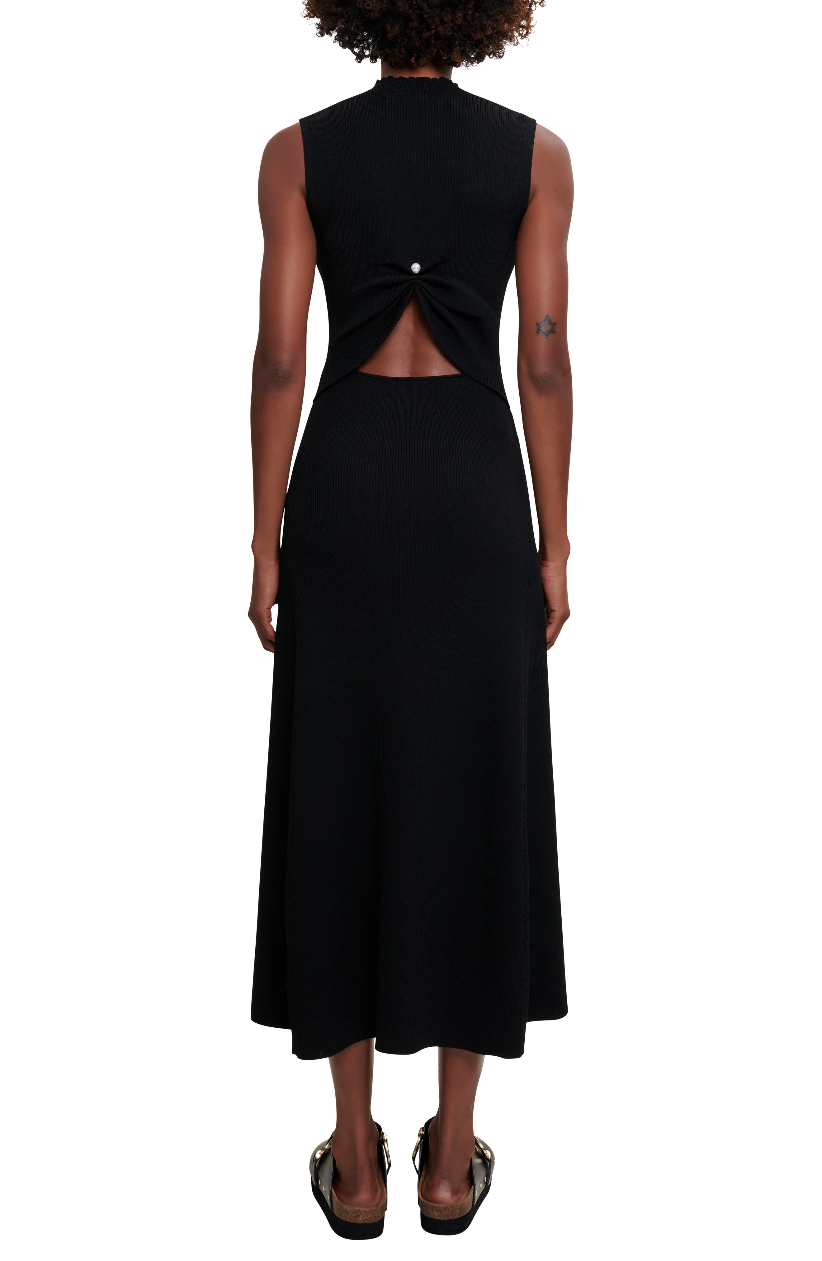 maje Repose Sleeveless Cotton Dress 