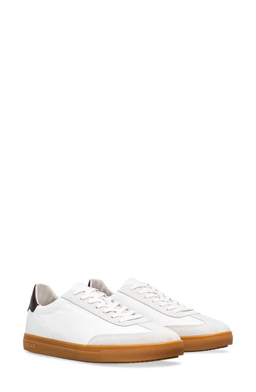 CLAE Deane Sneaker in White Walrus Brown Light Gum