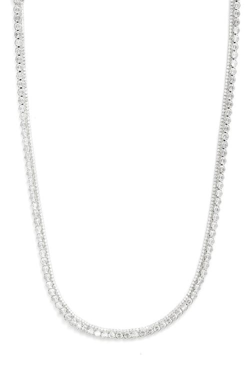 Shop Nordstrom Bezel Set Cubic Zirconia Collar Necklace In Clear- Silver