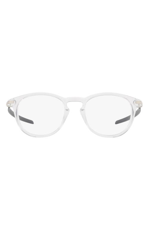Oakley 50mm Round Optical Glasses in Polished Clear at Nordstrom