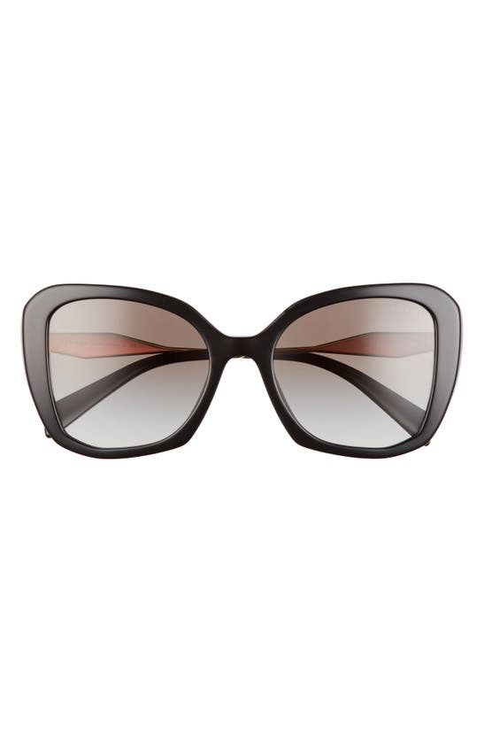 Prada 53mm Butterfly Sunglasses In Black/ Grey Gradient ModeSens