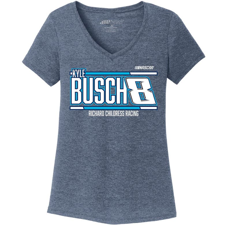 Shop Nascar Richard Childress Racing Team Collection Navy Kyle Busch Tri-blend V-neck T-shirt