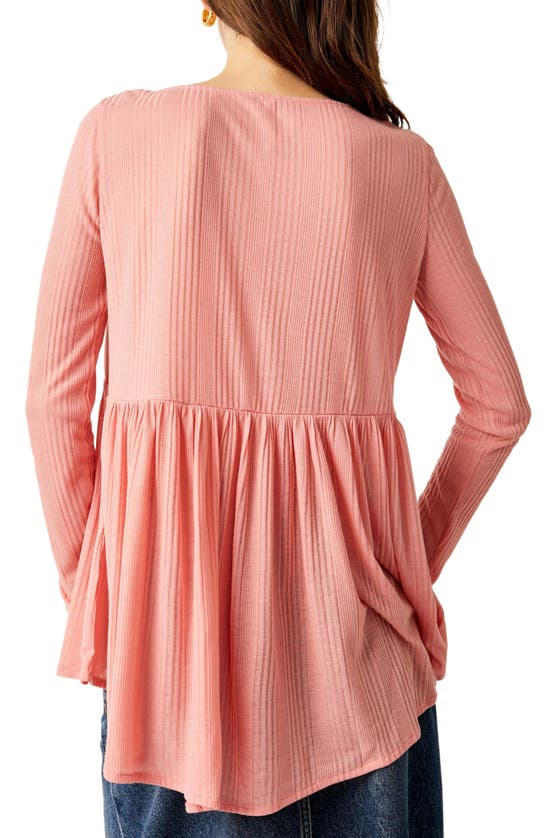 Free People Pretty Please Lace Tunic Top In Rosetta