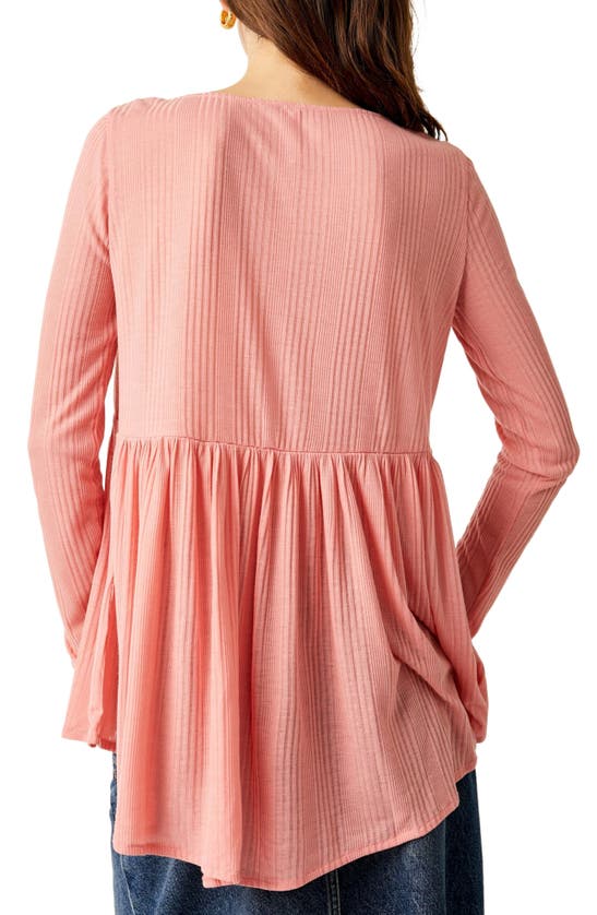 Shop Free People Pretty Please Lace Tunic Top In Rosetta