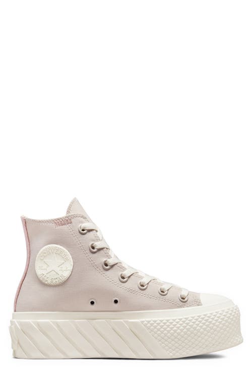 Converse Chuck Taylor® All Star® Lift 2X High Top Sneaker in Desert Sand/Egret/Pink Clay