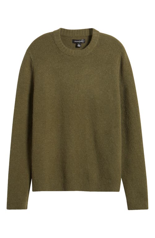 Shop Treasure & Bond Soft Texture Crewneck Sweater In Olive Night