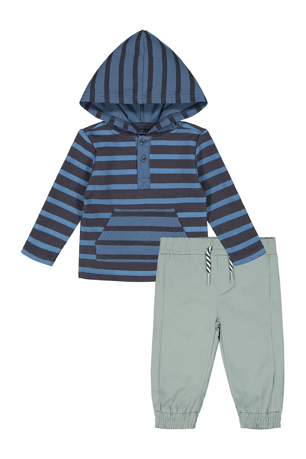 blue striped hoodie