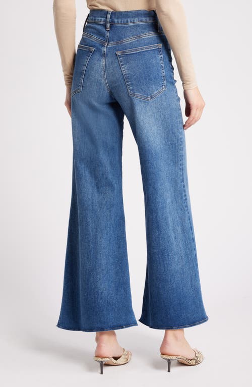 Frame Le Jane Raw Hem Crop Wide Leg Jeans In Mermaid