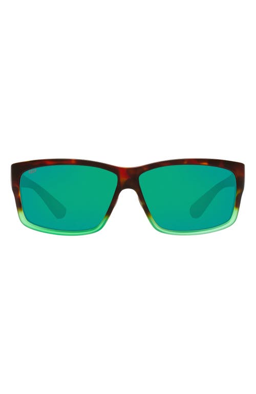 Costa Del Mar 60mm Rectangle Sunglasses in Tortoise Green at Nordstrom