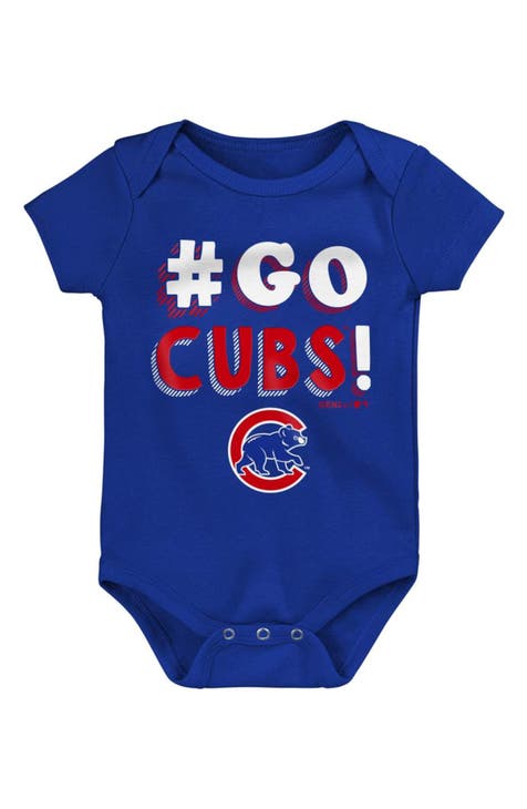 Outerstuff Girls Newborn & Infant Royal/Red/Heathered Gray Chicago Cubs 3-Pack Batter Up Bodysuit Set at Nordstrom, Size 3-6 M