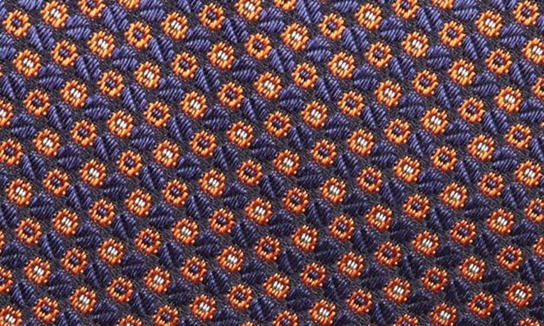 Shop Canali Neat Floral Jacquard Silk Tie In Navy