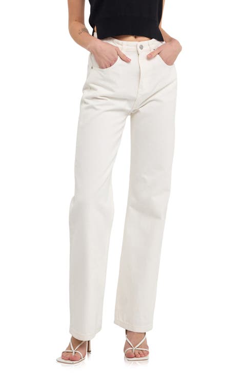 Women's White Straight-Leg Jeans | Nordstrom