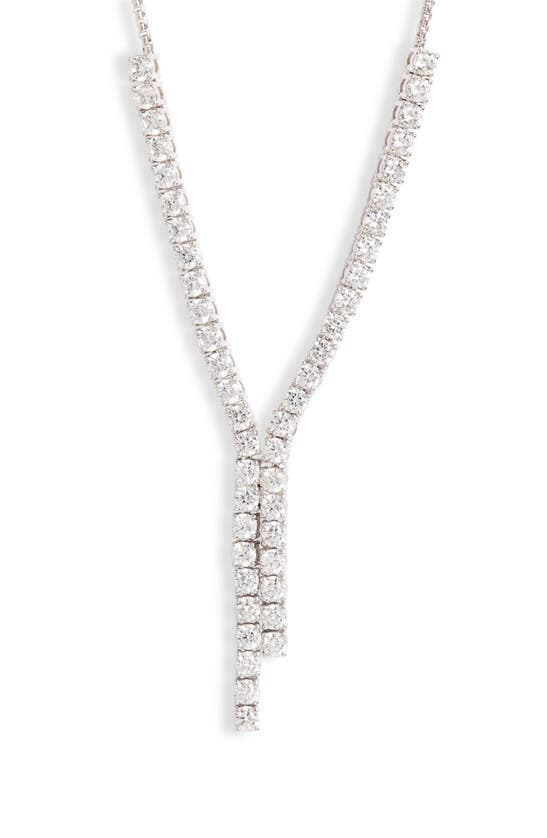 NADRI NADRI CUBIC ZIRCONIA FRONTAL NECKLACE