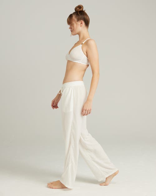 Nudea The Classic Trouser In Cotton White