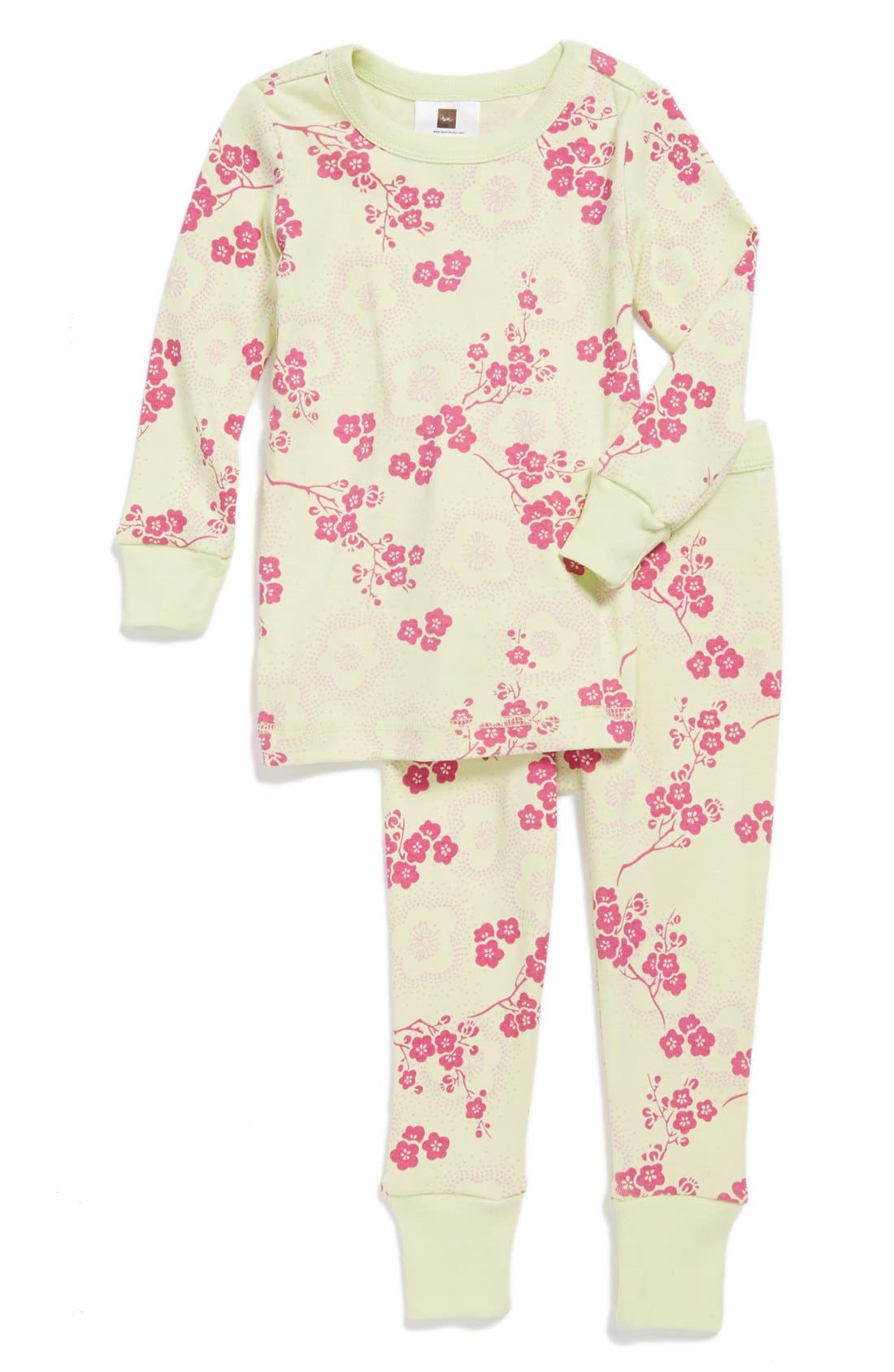 Tea Collection 'Falling Cherry Blossom' Pajamas (Baby Girls) Nordstrom