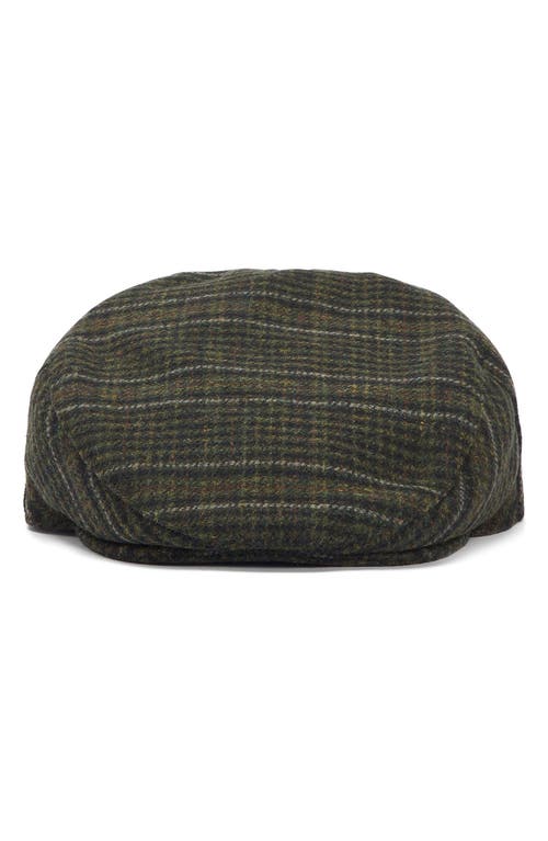 Shop Barbour Wilkin Herringbone Driving Cap In Olive Check