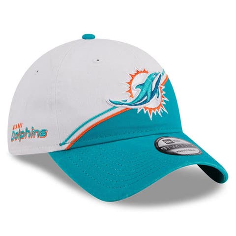 Men's New Era Aqua Miami Dolphins 2022 Sideline Ink Dye Cuffed Knit Hat