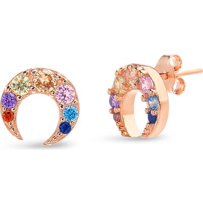 Lesa Michele Cubic Zirconia Crescent Earrings