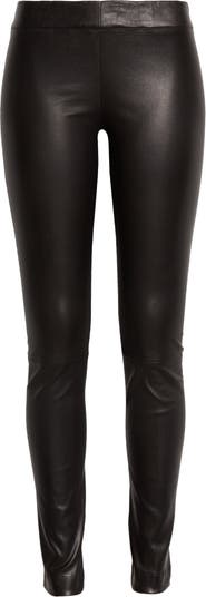 Shiny Lambskin Leather Leggings