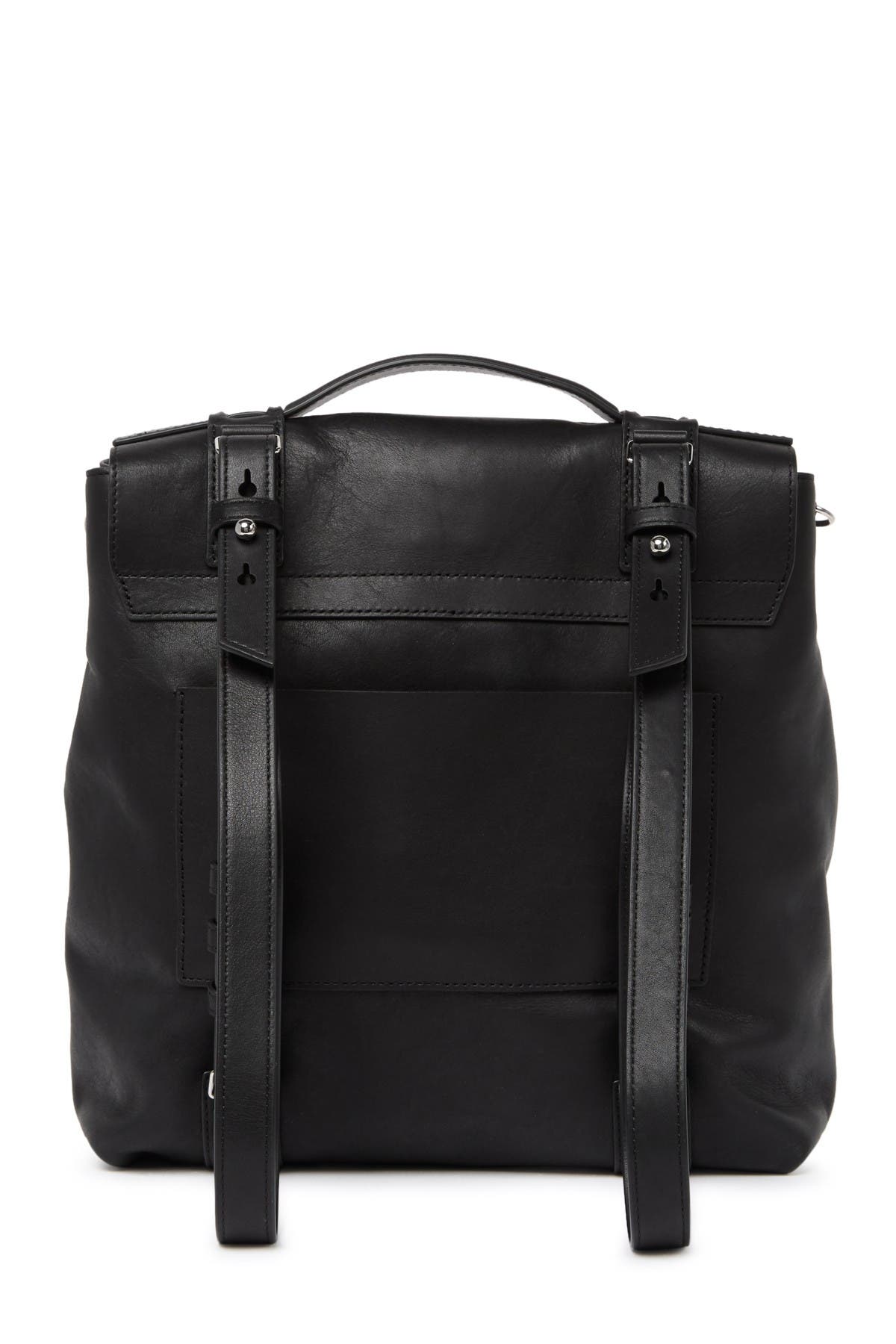 allsaints clip leather backpack