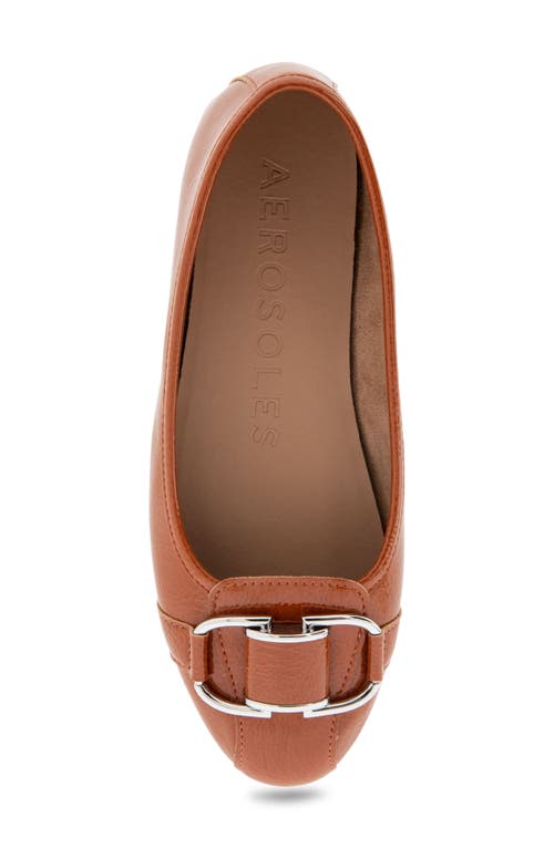 Shop Aerosoles Bentley Ballet Flat In Tan Patent Crinkled