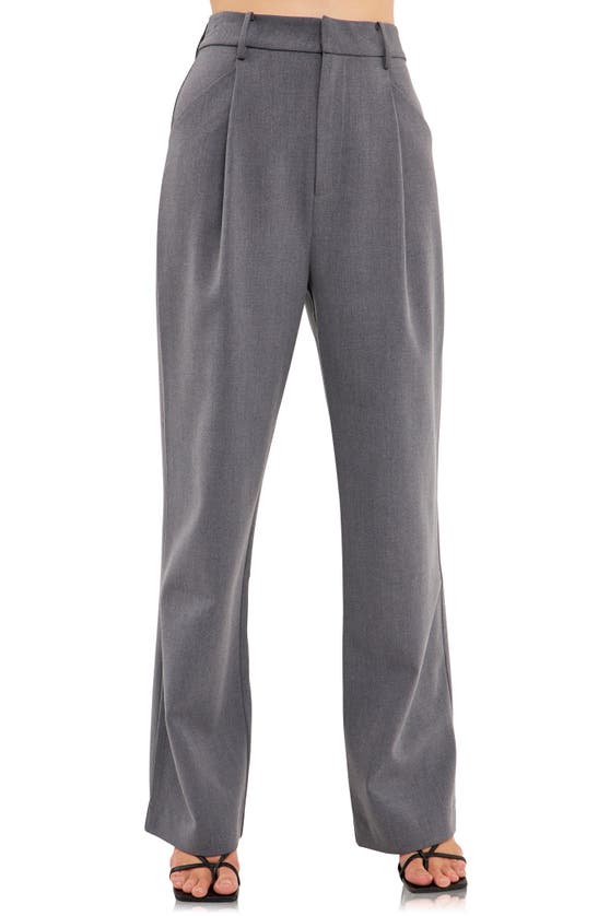 Endless Rose Tencil Suit Trousers In Medium Grey