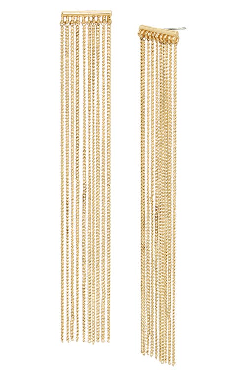 Chain Fringe Drop Earrings in Gold